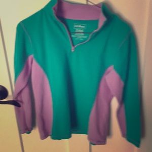 Purple and teal kids sweater perfect for outdoors